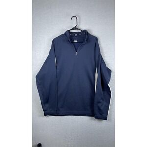 Nike Golf Pullover Mens 2XL Blue NikeFIT DRY Quarter Zip Mock Neck Long Sleeve